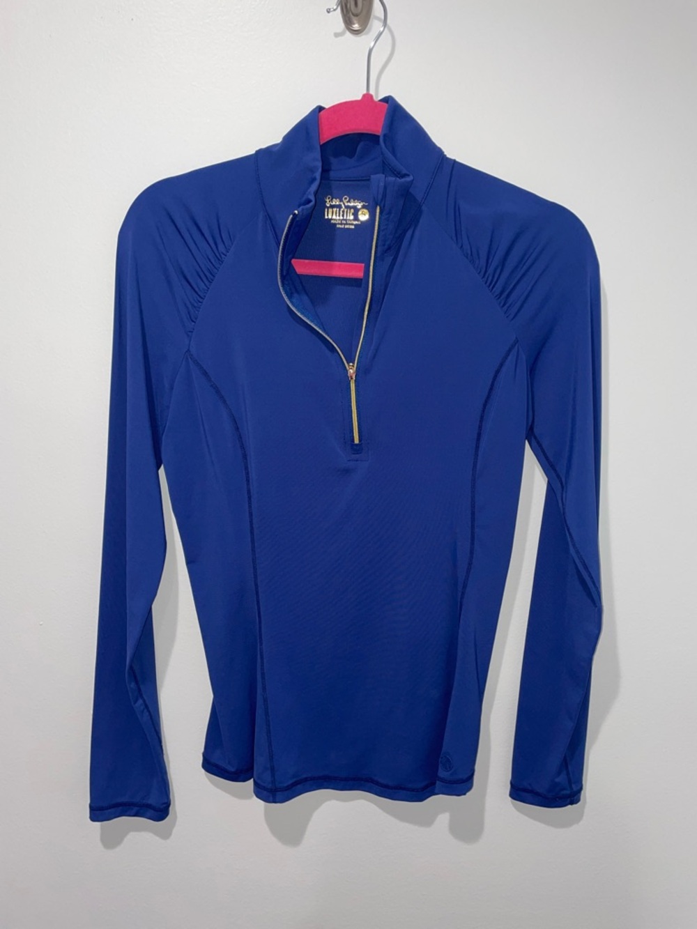 Lilly Pulitzer Navy Long Sleeve Half-Zip Top